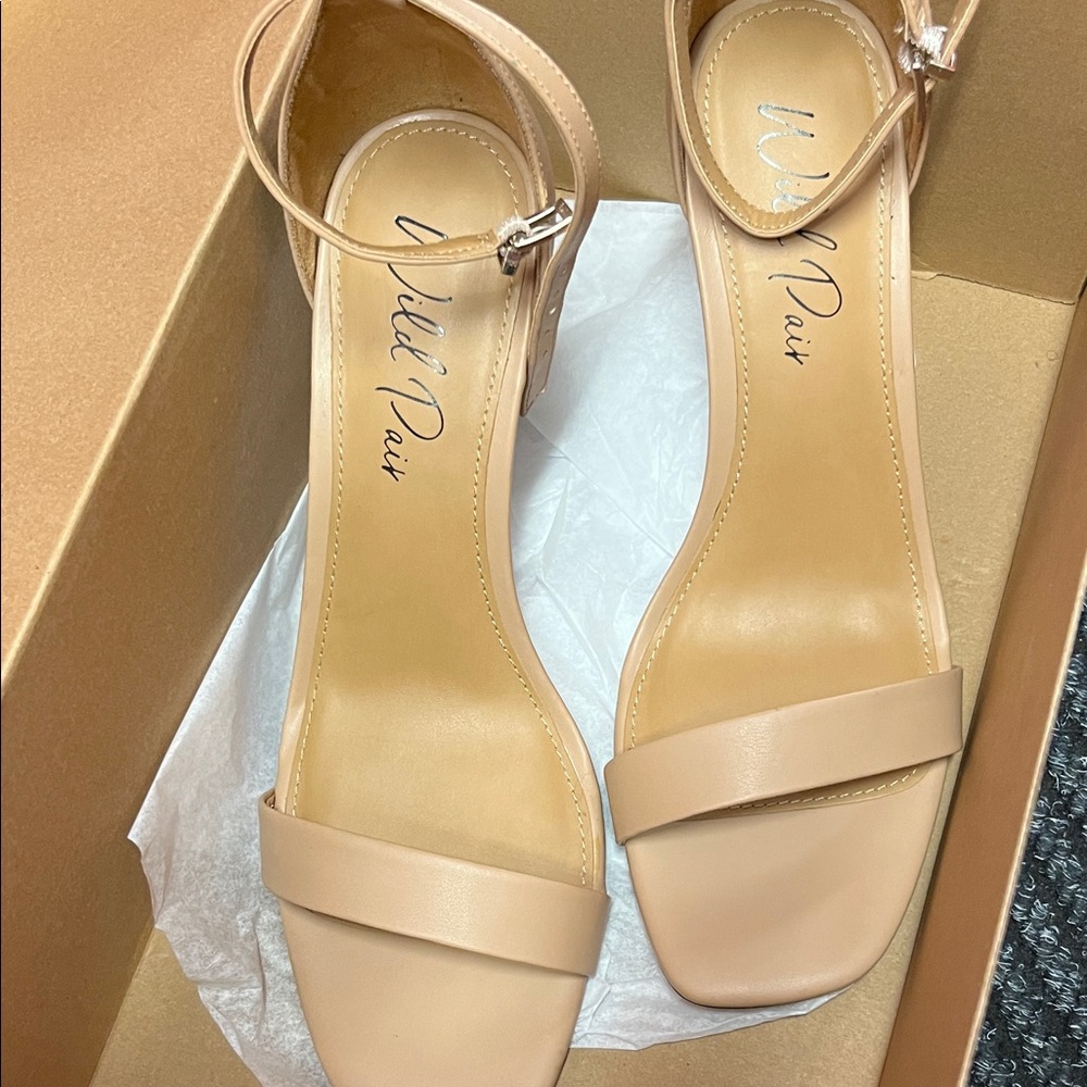 Wild Pair Nude Ankle Strap Heels